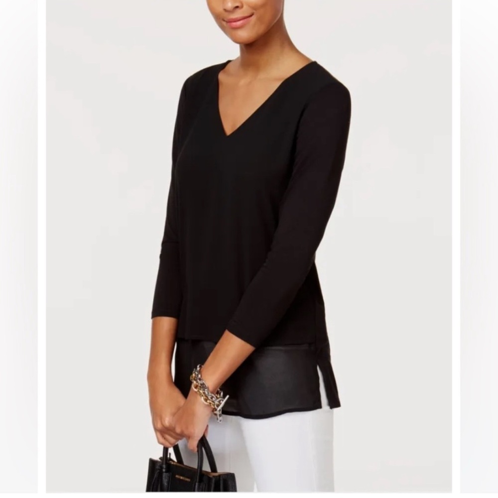 Michael Kors  layered  Tunic Blouse 1X
